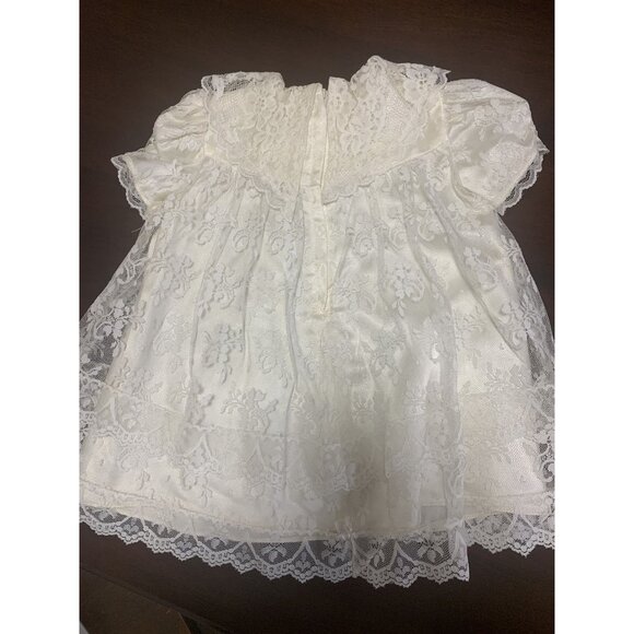 Jessica McClintock Girls Sain Lace First Communion Dress Size 18M - Picture 3 of 7
